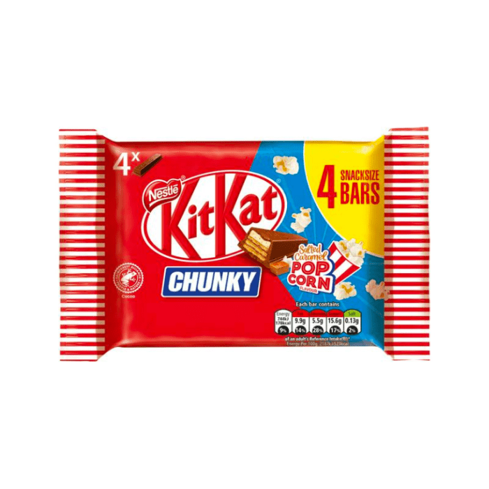 Sweet Joint : Top Candy Shop in Lebanon, Beirut Kit Kat Chunky Salted Caramel Popcorn 4 Pack