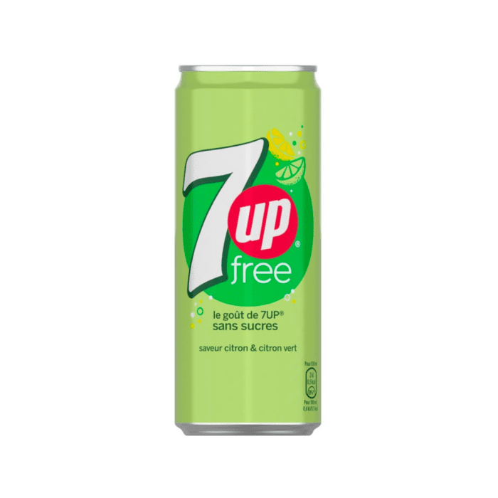 7UP Zero Sucres Can 330ml Sleek
