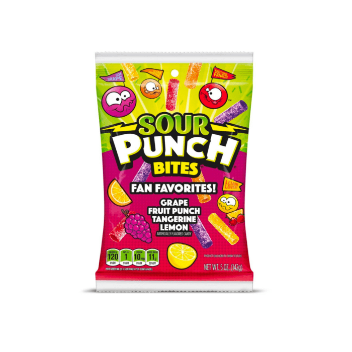 Sweet Joint Sour Punch Fan Favorites Bites Peg 5Oz