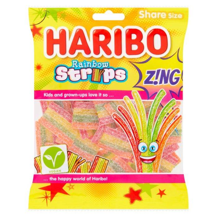 Sweet Joint : Top Candy Shop in Lebanon, Beirut Haribo Rainbow Strips Zing PM 130 Gr