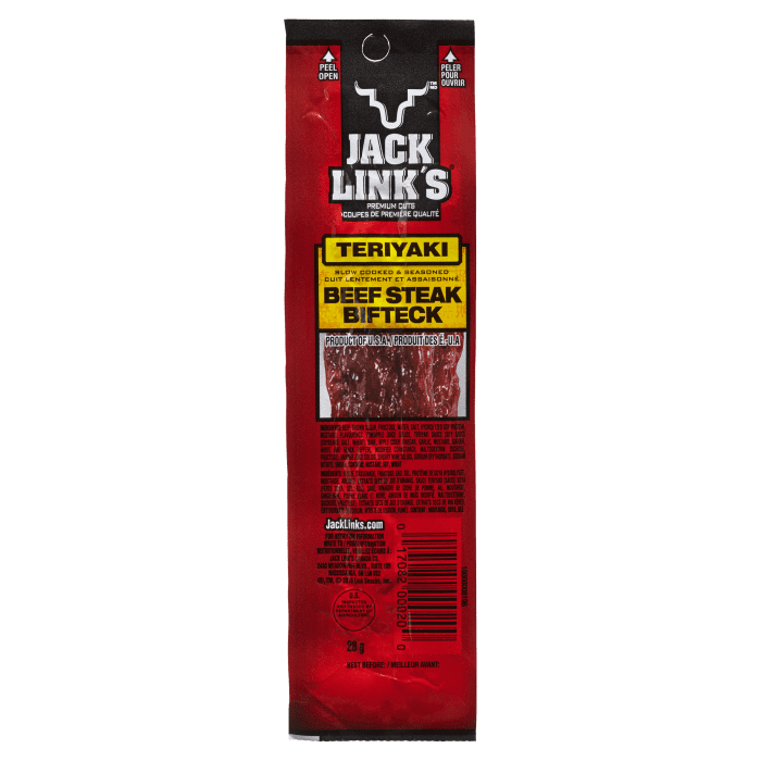 Sweet Joint Jack Links Teriyaki Beef Steak 28 Gr