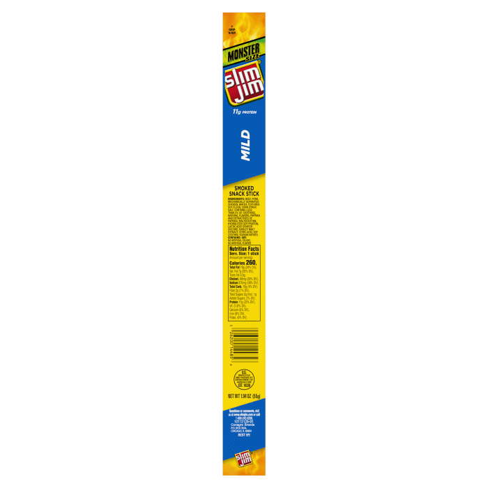 Sweet Joint : Top Candy Shop in Lebanon, Beirut Slim Jim Mild Monster Size Smoked Snack Stick
