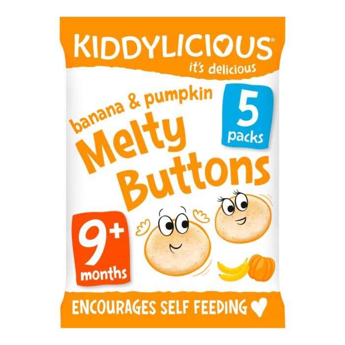 Sweet Joint : Top Candy Shop in Lebanon, Beirut Kiddylicious Melty Buttons Banana & Pumpkin Baby Snack 9 Months + 5*6Gr