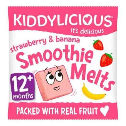 Kiddylicious Fruity Bakes Fraise, Dès 12 Mois, Fourrés à la Purée de  Fruits, 8 Packs de 132g (6 Sachets de 22g)