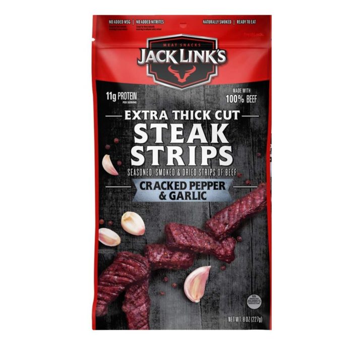 Jack Links Steak Strips Cracked Pepper & Garlic 85g