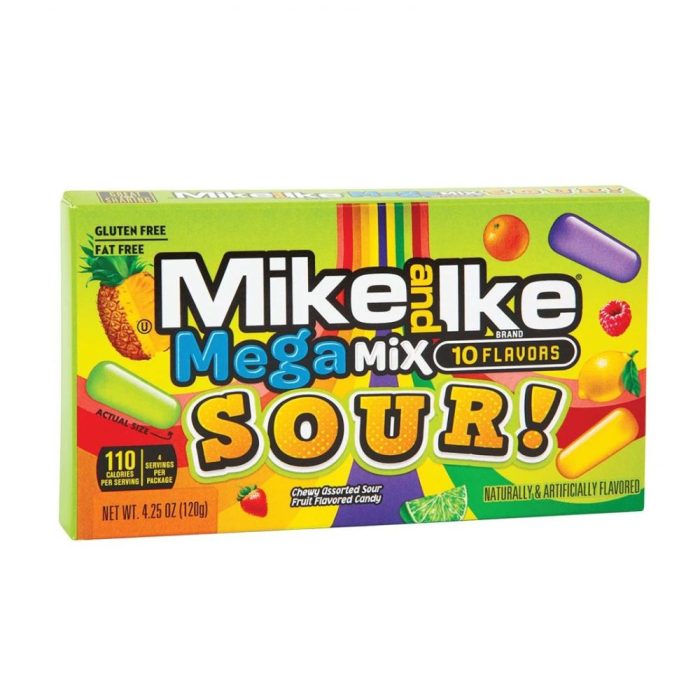 Mike & Ike Mega Mix Sour 120 gr Theater Box