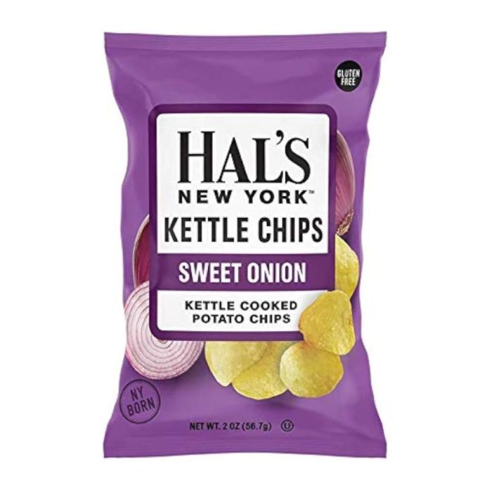 Hal's New York Kettle Cooked Potato Chips Sweet Onion 56.7 g