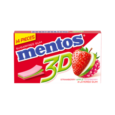 mentos 3D Strawberry apple Raspberry
