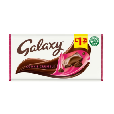 Galaxy Cookie Crumble & Milk Chocolate Block 114 gr