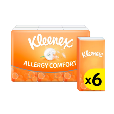 Kleenex Pocket Allergy Comfort 6 pack 9 sh