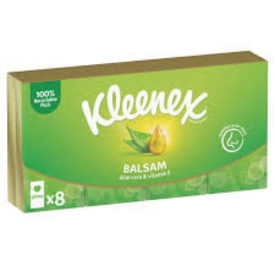 Kleenex Pocket Balsam Aloe Vera 8 pack 9 sh