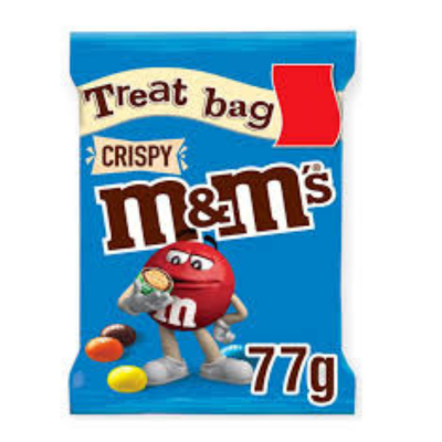 M&Ms Crispy Chocolate Treat Bag 77gr