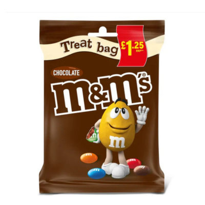 M&Ms Milk Chocolate Treat Bag 82 gr